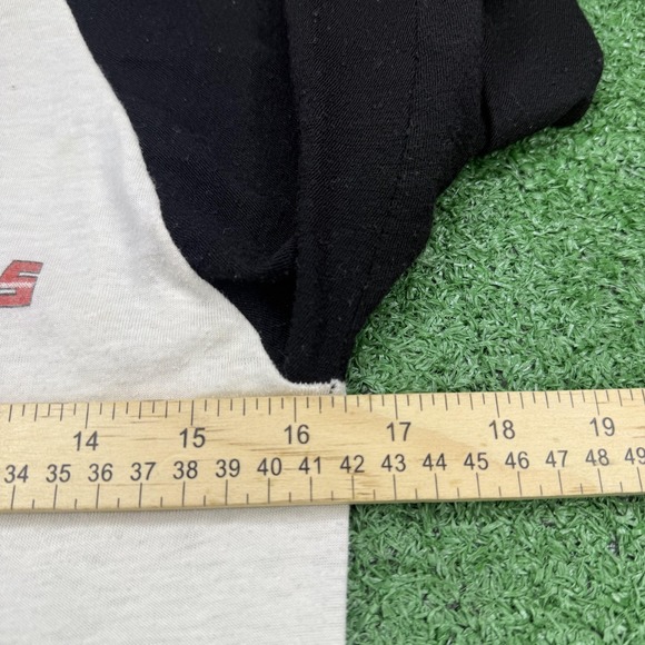 Vintage Jacksons Shirt Mens Medium Black White Raglan Victory Tour 1984 - Picture 5 of 9